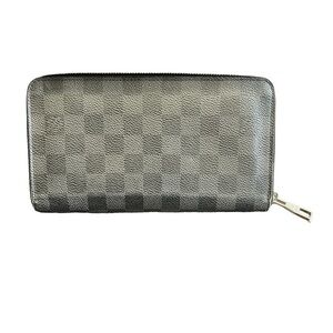 Louis Vuitton Damier Graphite Organizer Zippy Wallet Black Gray